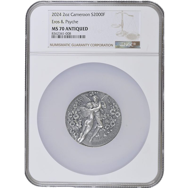 Eros and Psyche MS 70 Antiqued NGC_R