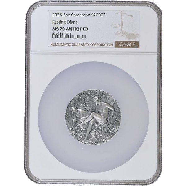Resting Diana MS 70 Antiqued NGC_R
